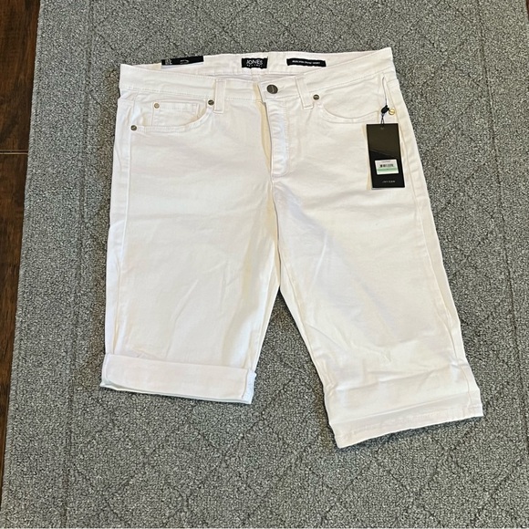 Jones New York Pants - Jones New York Shorts Womens 8 White Denim Bleecker Cruise Secret Slimming NEW
